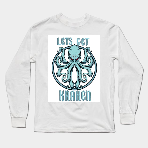 Let’s Get Kraken Seattle NHL Long Sleeve T-Shirt by jardakelley